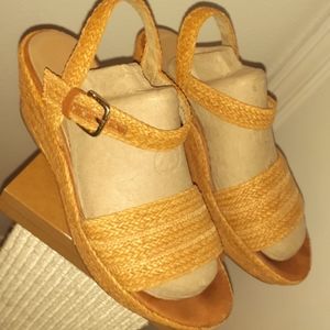 Stuart Weitzman espadrille wedge sandals with ankle strap